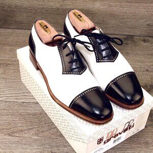 *NIB* $645 GRAVATI Neiman Marcus Women's 8 M Oxford 3732 Blk/Wht * add $15 Trees